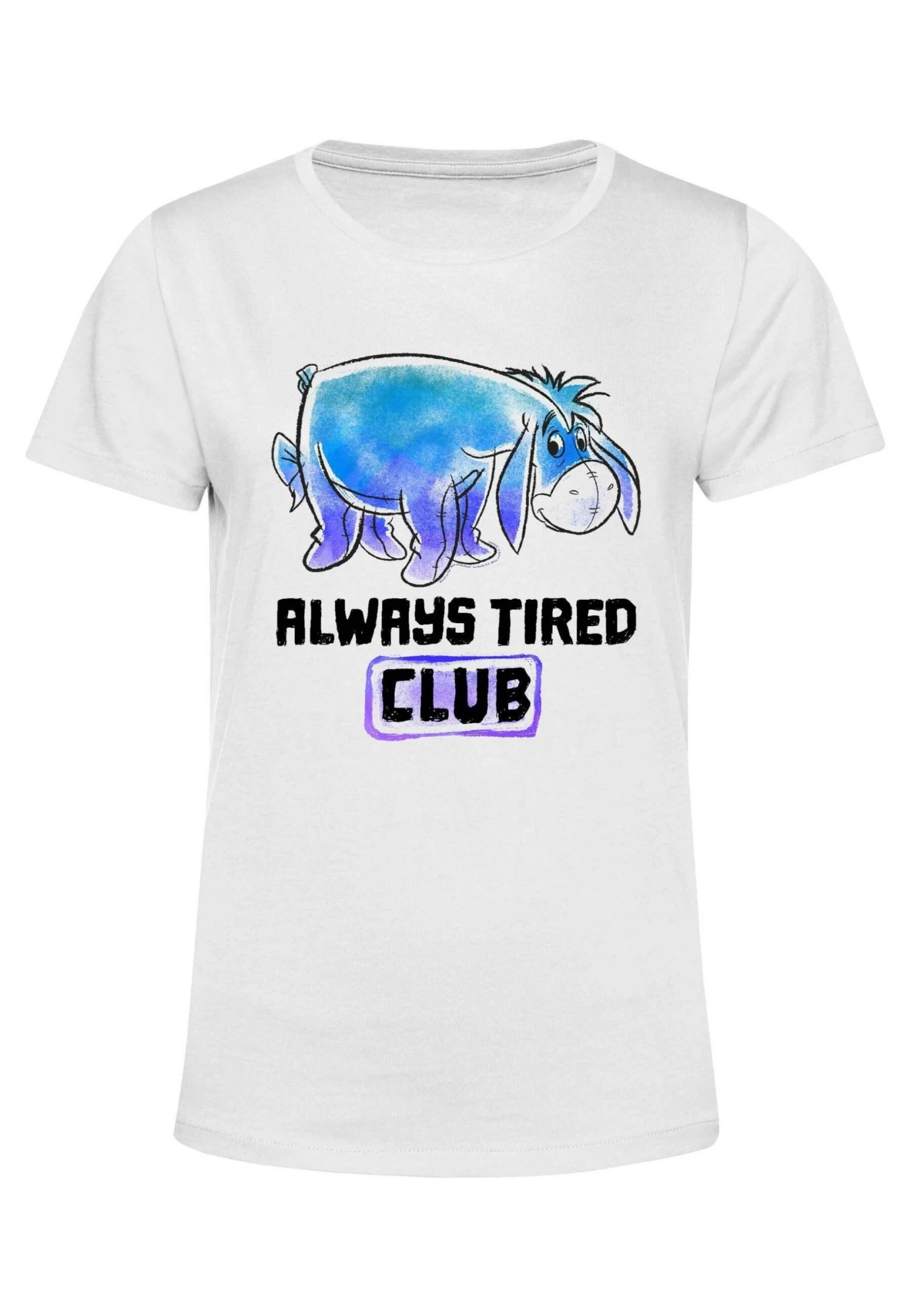 Disney Winnie The Pooh Eeyore Tired Club - T-Shirt Print - White 5 Disney Winnie The Pooh Eeyore Tired Club - T-Shirt Print - White - Afbeelding 5