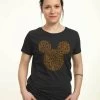 Disney Classic Mickey Cheetah Mouse - T-Shirt Print - Black