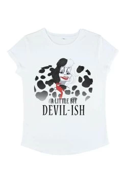 Disney 101 Dalmatians Scary Evil Cruella - T-Shirt Print - White -Mode Verkoop 004dba52a57048dcb6f9dea993573ae0