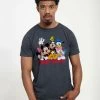 Mickey Classic Disney Squad Unisex - T-Shirt Print - Melange Black