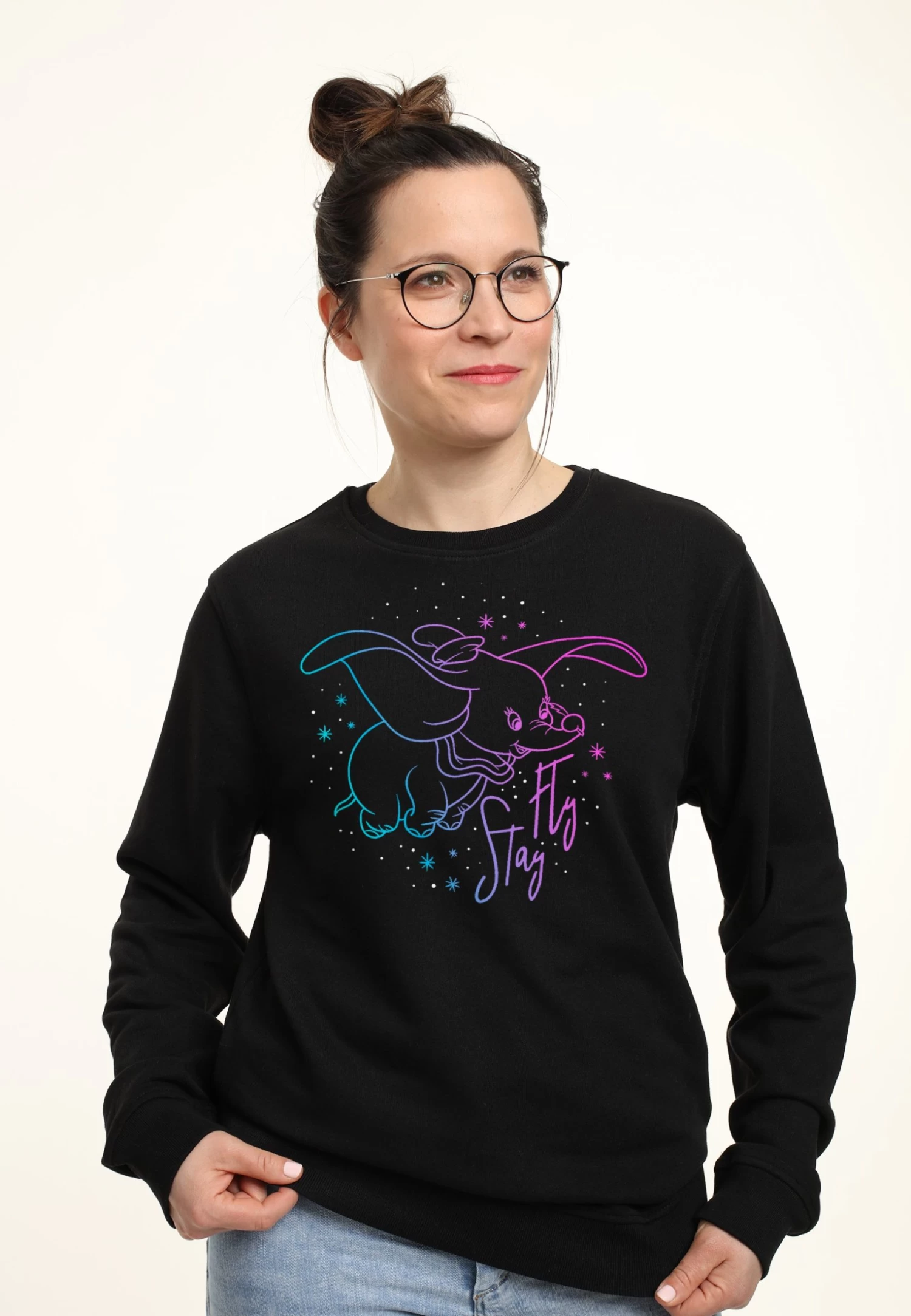 Disney Stay Fly Dumbo - Sweater - Black 3 Disney Stay Fly Dumbo - Sweater - Black - Afbeelding 3