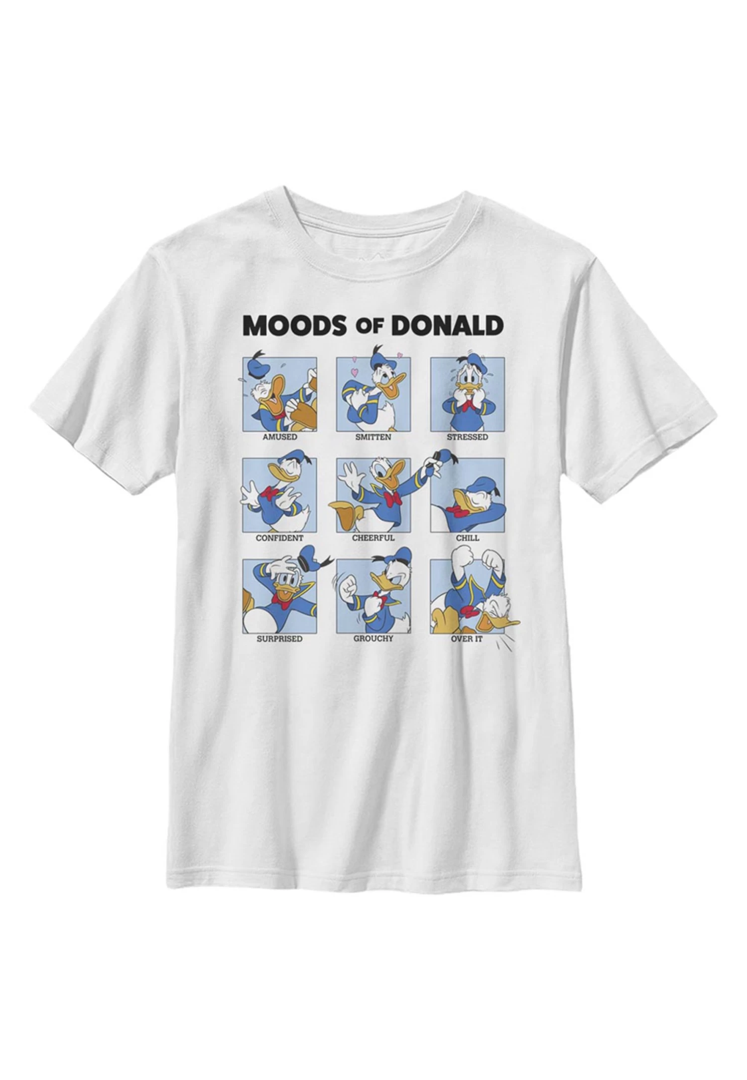 Disney Classic Mickey Donald Moods - T-Shirt Print - White 1 Disney Classic Mickey Donald Moods - T-Shirt Print - White