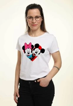 Disney Mickey Mouse Mickey Minnie Heart - T-Shirt Print - White 8 Disney Mickey Mouse Mickey Minnie Heart - T-Shirt Print - White -Mode Verkoop 091745edcd224e5687ff185d4b6ab28a