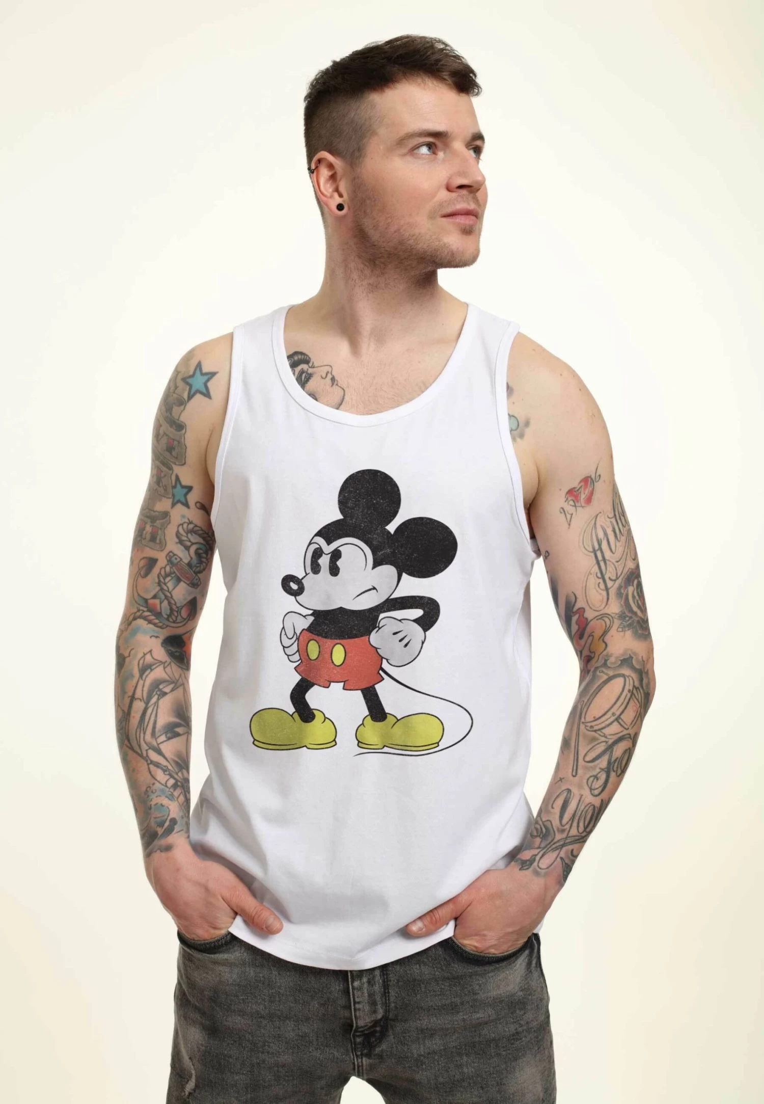 Disney Classic Mickey Mightiest Mouse Tank - Top - White 4 Disney Classic Mickey Mightiest Mouse Tank - Top - White - Afbeelding 4