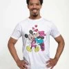Disney Mickey Mouse Mickey Minnie Love Unisex - T-Shirt Print - White