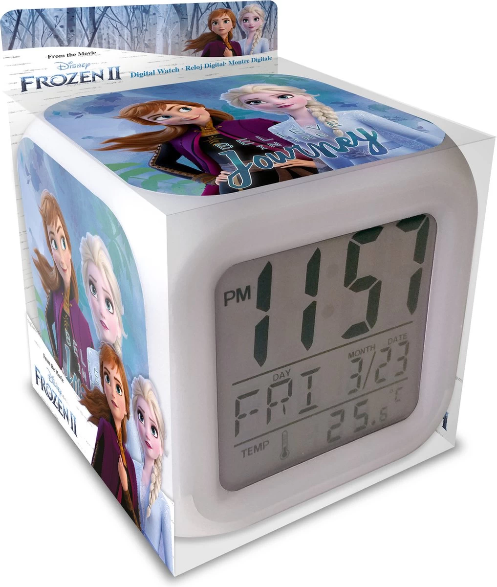 Disney Wekker Frozen Digitaal Led Junior 8 Cm Wit/blauw 3 Disney Wekker Frozen Digitaal Led Junior 8 Cm Wit/blauw - Afbeelding 3