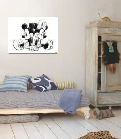 Disney - Mickey Minnie Canvas Sitting - 70x50 Cm -Mode Verkoop 1042x1200