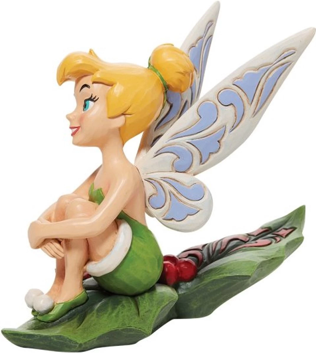 Disney Traditions Tinkerbell Sitting In Holly Figurine 13cm 5 Disney Traditions Tinkerbell Sitting In Holly Figurine 13cm - Afbeelding 5