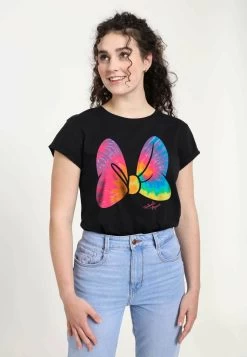 Disney Mickey & Friends Tie Dye Bow - T-Shirt Print - Black -Mode Verkoop 1093bbb33ffe461e8fc1e00960802427