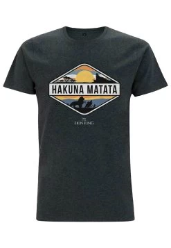 Disney The Lion King Hakuna Matata Emblem Unisex - T-Shirt Print - Melange Black -Mode Verkoop 10ce2da726614824acc0cf3b8161fde6