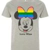 Disney Mickey Classic Love Wins - T-Shirt Print - Melange Grey