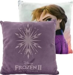 Disney Frozen 2 Zijdige Kussen - 30 X 30 Cm - Anna En Elsa Kussentje