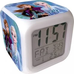 Disney Wekker Frozen Digitaal Led Junior 8 Cm Wit/blauw