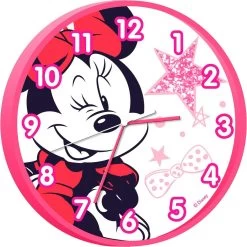 Disney Minnie Mouse Wandklok - Ø 24 Cm - Roze