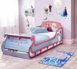 Disney Princess Elsa Frozen Speelkleed - Officieel Gelicentieerd - 95x133 Cm - Blauw - Vloerkleed