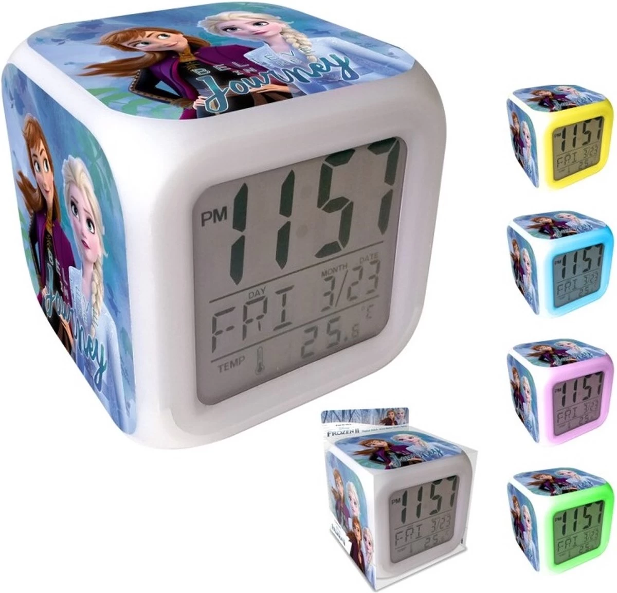 Disney Wekker Frozen Digitaal Led Junior 8 Cm Wit/blauw 4 Disney Wekker Frozen Digitaal Led Junior 8 Cm Wit/blauw - Afbeelding 4