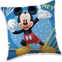 Disney Mickey Mouse Kussen Hey - 40 X 40 Cm - Blauw