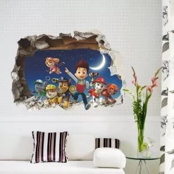 Disney Paw Patrol Muursticker - 3D Paw Patrol Muursticker 50x70 Cm - Kinder Muurstickers -Mode Verkoop 1200x1198 1