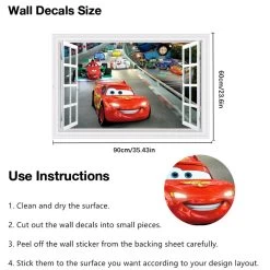 Disney Cars Muursticker - Cars 3D Muursticker - Cars Kinderkamer Sticker -Mode Verkoop 1200x1200 21