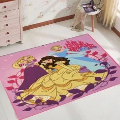 Disney Princess Strong Hearts Speelkleed - Officieel Gelicentieerd - 95x133 Cm - Roze - Vloerkleed - Speeltapijt