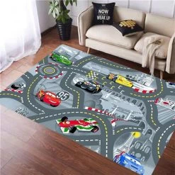 Disney Cars 97 Speelkleed - Officieel Gelicentieerd - 95x133 Cm - World Of Cars II- Grijs - Vloerkleed - Speeltapijt -Mode Verkoop 1200x1200 44