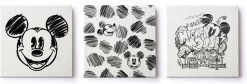 Disney - Canvas Set Van 3 - Mickey Mouse Sketch - 3x 30x30cm