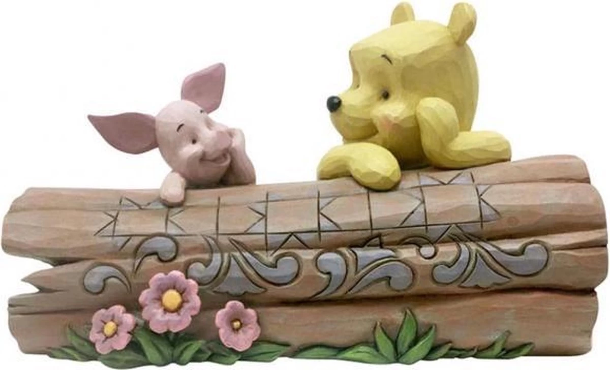 Disney Beeldje - Traditions Collectie - Winnie Pooh & Piglet On A Log (op Een Boomstam) 1 Disney Beeldje - Traditions Collectie - Winnie Pooh & Piglet On A Log (op Een Boomstam)