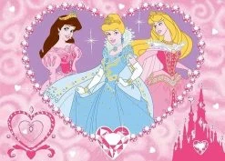 Disney Princess Met Diamanten Speelkleed - Officieel Gelicentieerd - 95x133 Cm - Roze - Vloerkleed - Speeltapijt -Mode Verkoop 1200x859