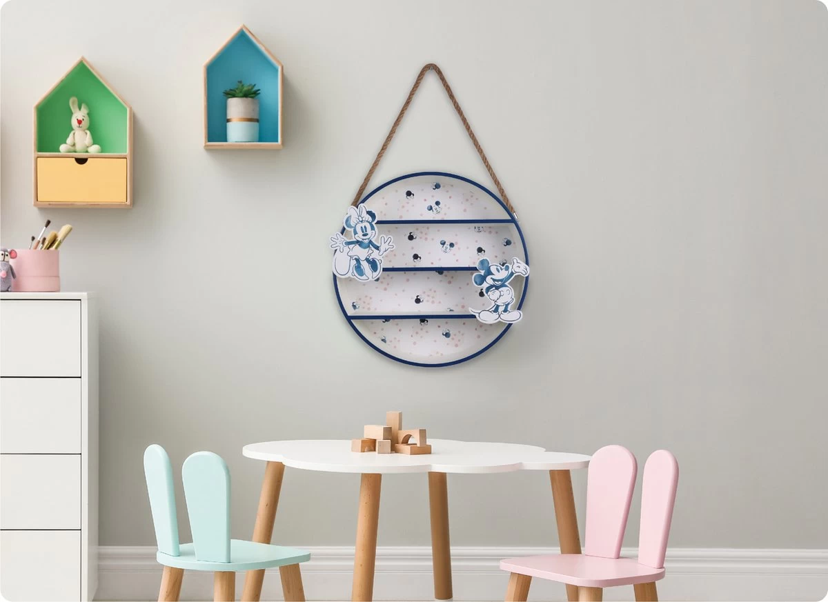 Disney Ronde Wandplank Mickey & Minnie Mouse 40 Cm 2 Disney Ronde Wandplank Mickey & Minnie Mouse 40 Cm - Afbeelding 2