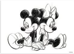 Disney - Mickey Minnie Canvas Sitting - 70x50 Cm