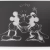 Disney - Canvas - Mickey & Minnie - Kissing - Wit-Zwart - 50x70 Cm