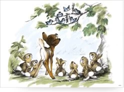 Disney - Canvas - Bambi & Vriendjes - 50x70 Cm