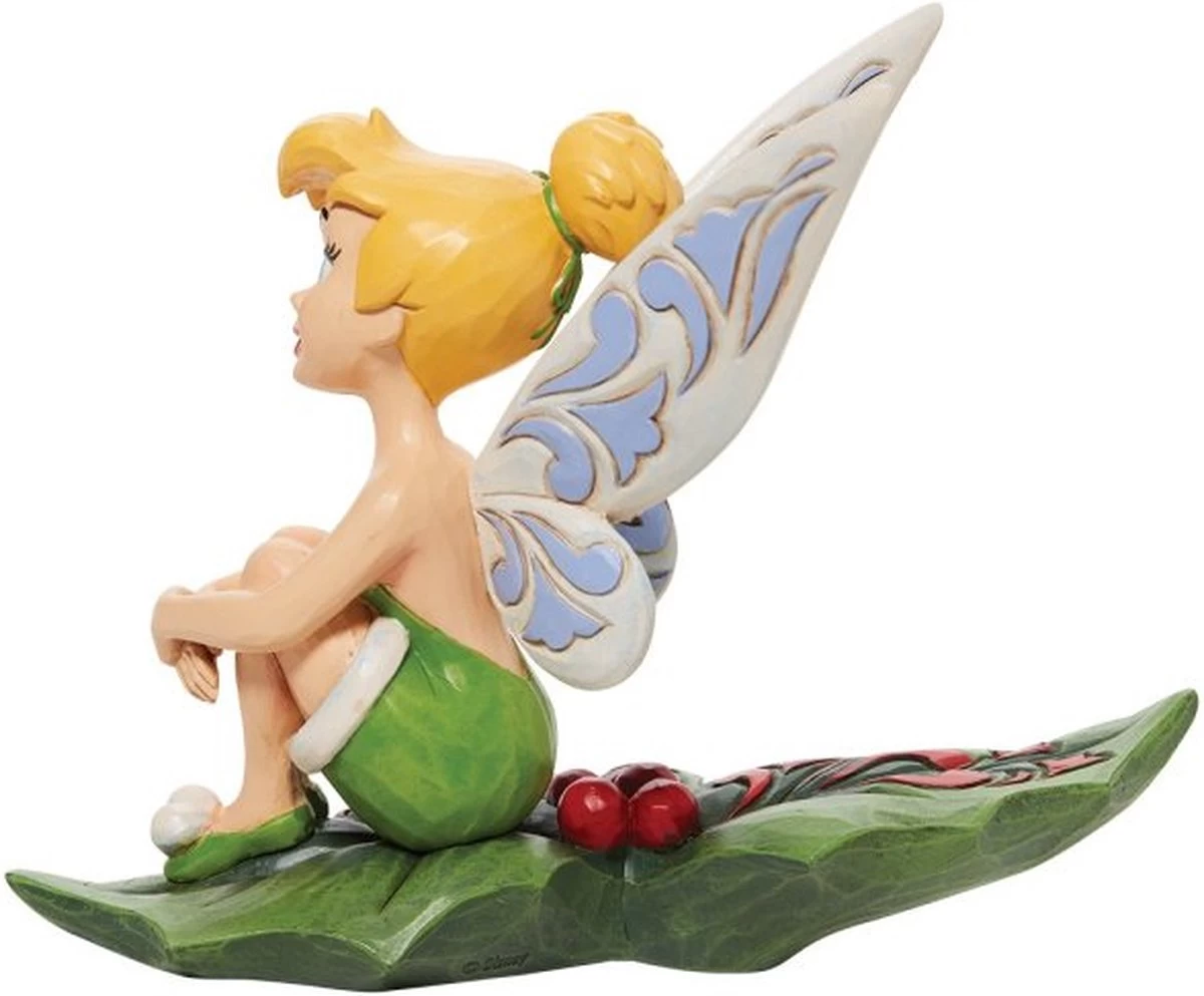 Disney Traditions Tinkerbell Sitting In Holly Figurine 13cm 4 Disney Traditions Tinkerbell Sitting In Holly Figurine 13cm - Afbeelding 4