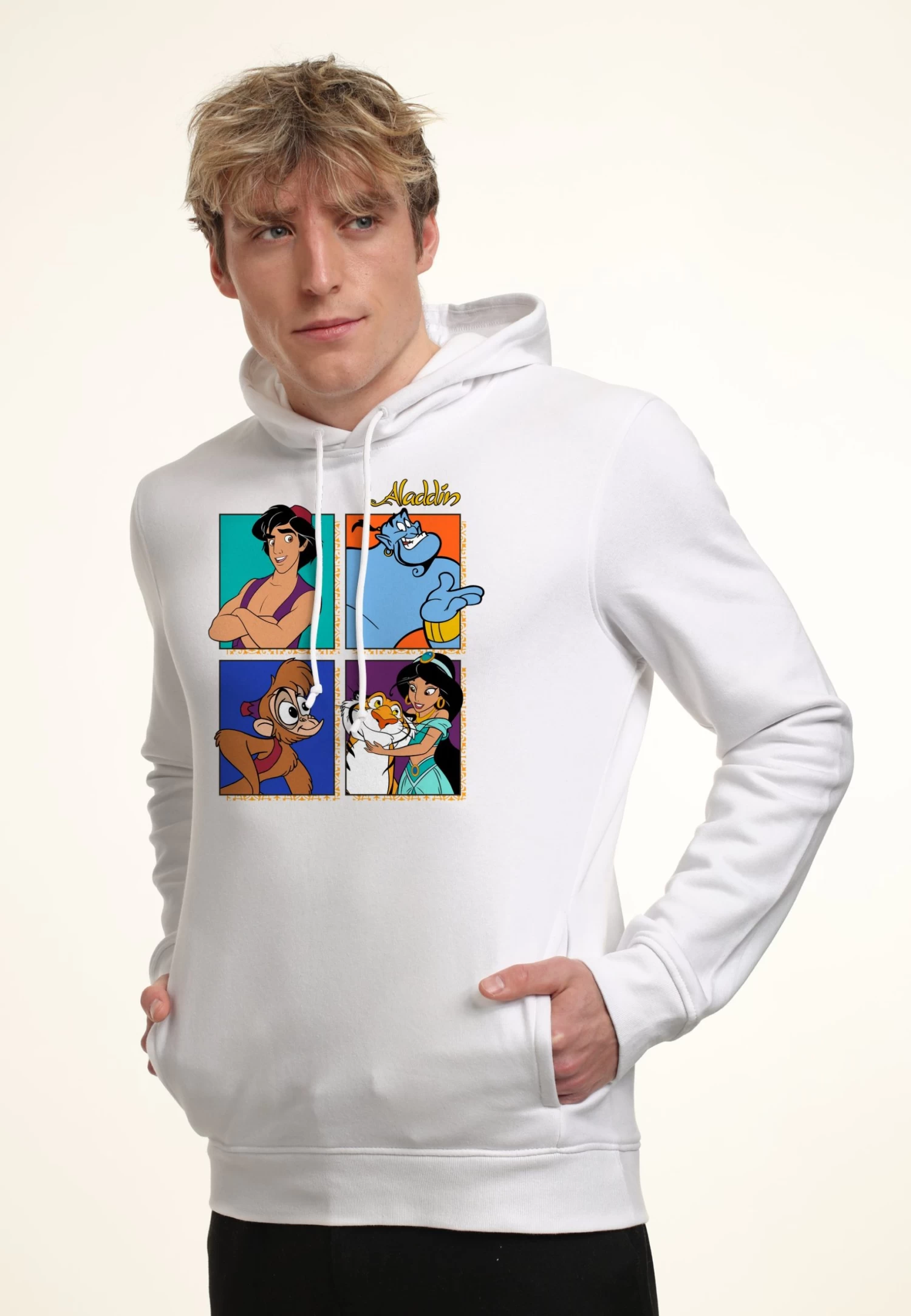 Disney Aladdin Aladdin Four - Hoodie - White 1 Disney Aladdin Aladdin Four - Hoodie - White