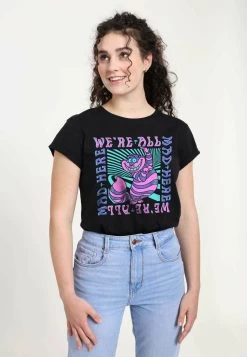 Disney Alice In Wonderland Mad Here Trip - T-Shirt Print - Black -Mode Verkoop 1cd4e63a27cf4169be7c7e9bb6d43e35