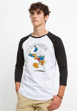 Disney Mickey Classic Donald Jump - Longsleeve - White Black -Mode Verkoop 1e9c317c315c440098d68f685dfa2f46