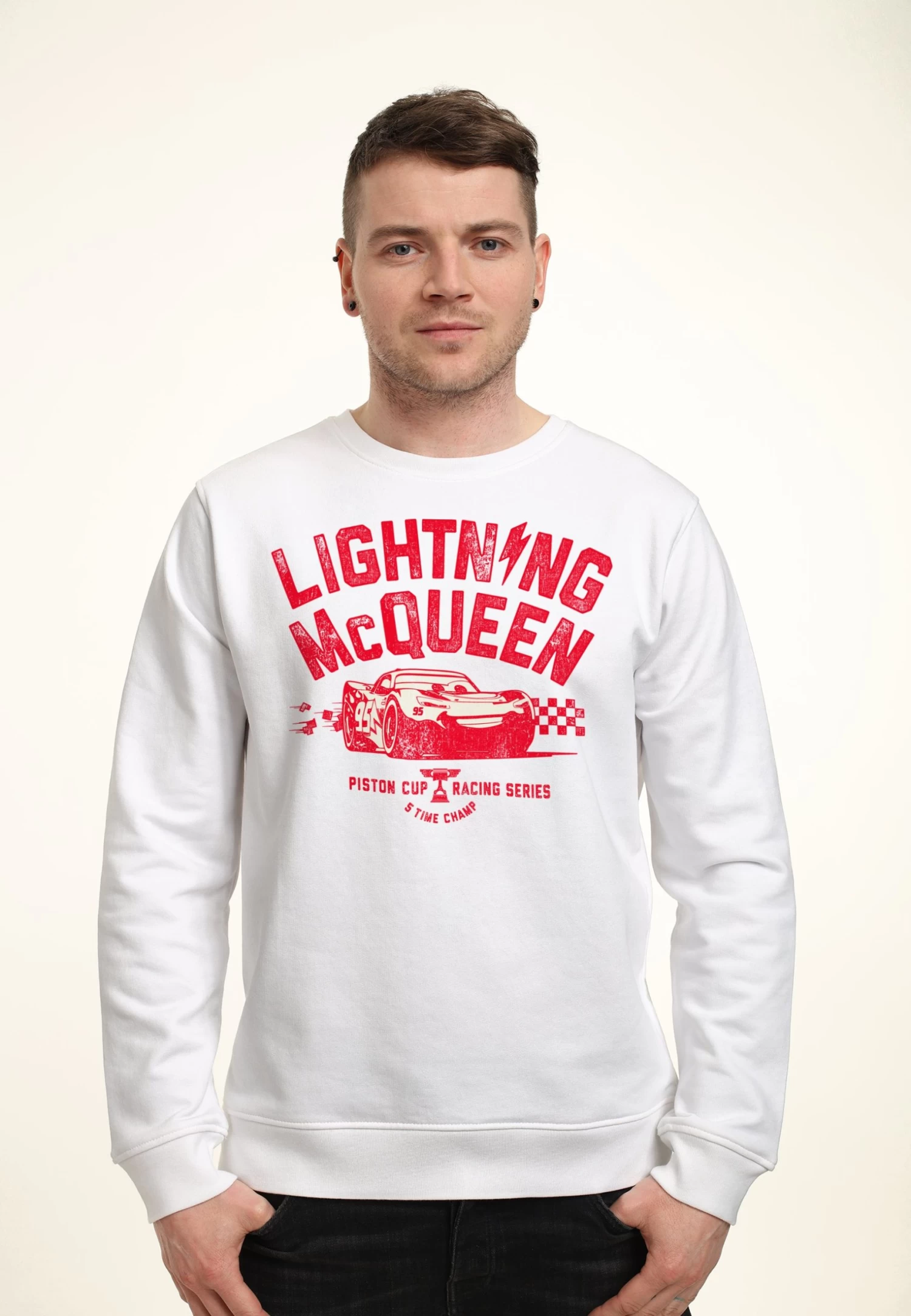 Disney Cars 3 Piston Cup Champ - Sweater - White 1 Disney Cars 3 Piston Cup Champ - Sweater - White