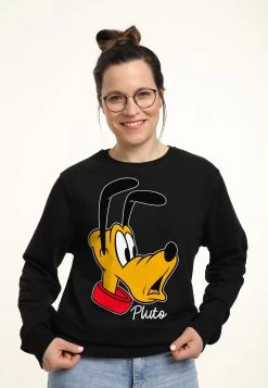 Disney Classic Mickey Pluto Big Face - Sweater - Black