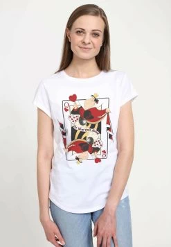Disney Alice In Wonderland Queen Of Hearts - T-Shirt Print - White -Mode Verkoop 2187a418f51048b3ac7bd230444a82de