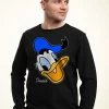 Disney Classic Mickey Donald Big Face - Sweater - Black