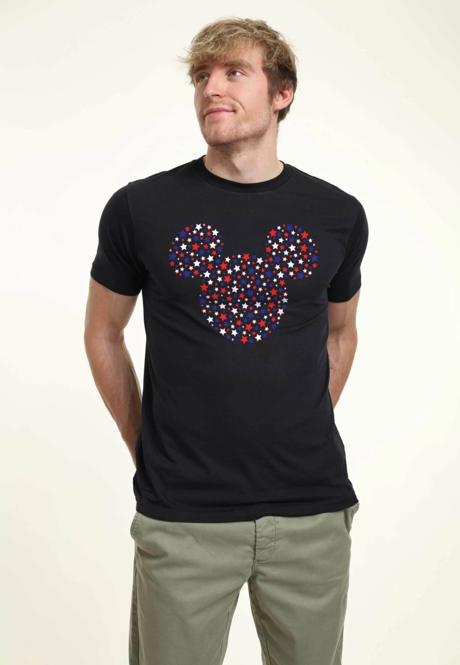 Mickey Mouse & FriendsMickey Mouse Stars And Ears Disney Classic Unisex - T-Shirt Print - Navy Blue 4 Mickey Mouse & FriendsMickey Mouse Stars And Ears Disney Classic Unisex - T-Shirt Print - Navy Blue - Afbeelding 4