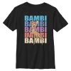 Disney Bambi Bambi Name Stacked - T-Shirt Print - Black