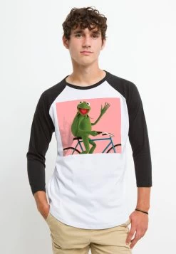 Disney Muppets Biking Kermit - Longsleeve - White Black -Mode Verkoop 233fea92c747479cbd6dc549746d988d