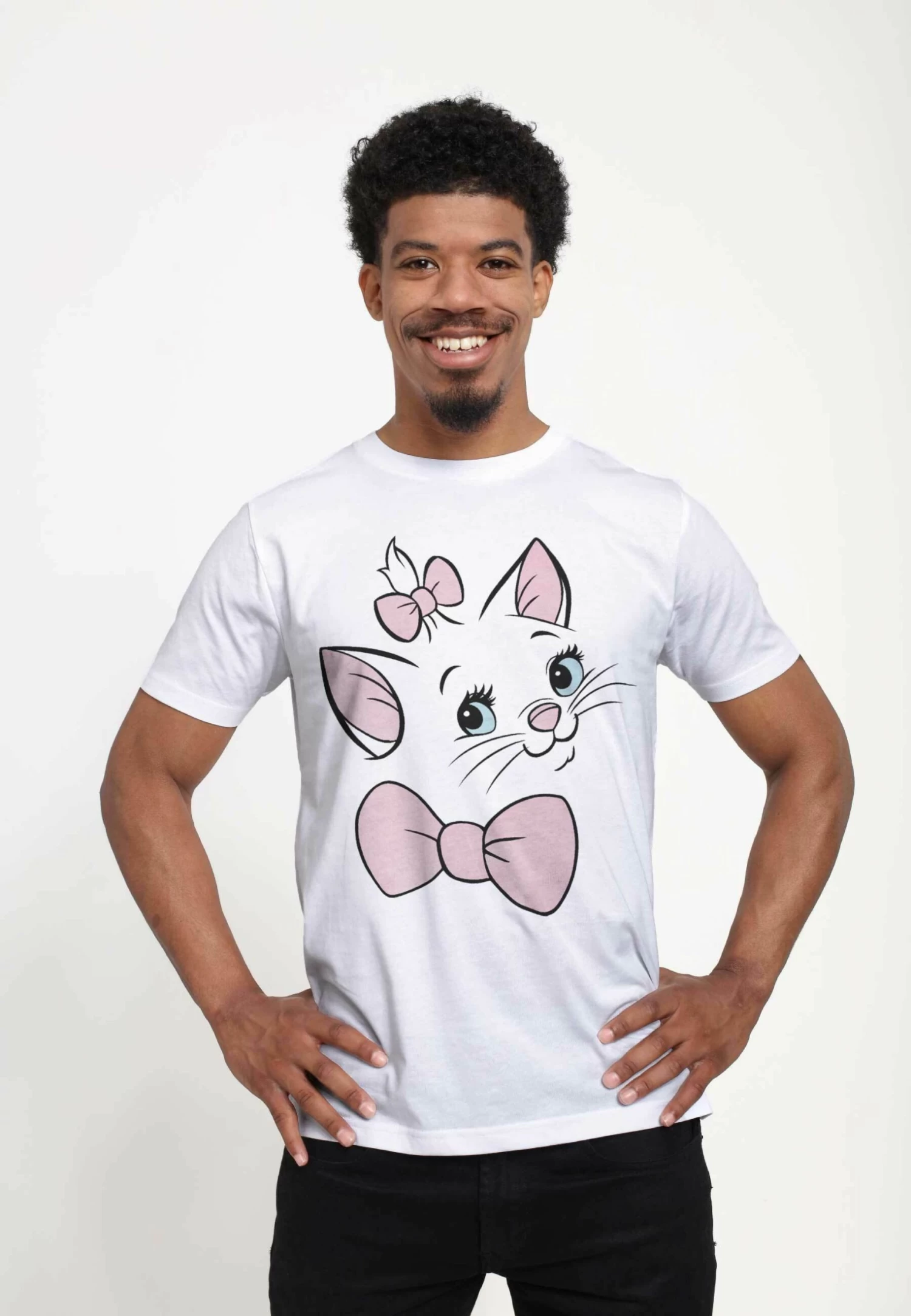 Disney The Aristocats Marie Big Face Unisex - T-Shirt Print - White 1 Disney The Aristocats Marie Big Face Unisex - T-Shirt Print - White