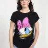 Disney Mickey Classic Daisy Big Face - T-Shirt Print - Black