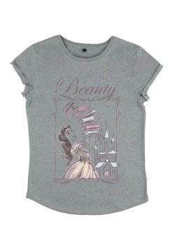 Disney Beauty & The Beast Beauty Books - T-Shirt Print - Melange Grey -Mode Verkoop 2746f9467d7440ae84dfd94e59b4618c