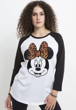 Disney Mickey And Friends Modern Minnie Face Leopard - Longsleeve - White Black -Mode Verkoop 29005e44ffac4ab694e0d4e0fa9f28b0