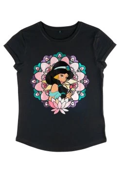 Disney Aladdin Glass Jasmine - T-Shirt Print - Black -Mode Verkoop 2b101661d3b942b49d8e639b45e08a04