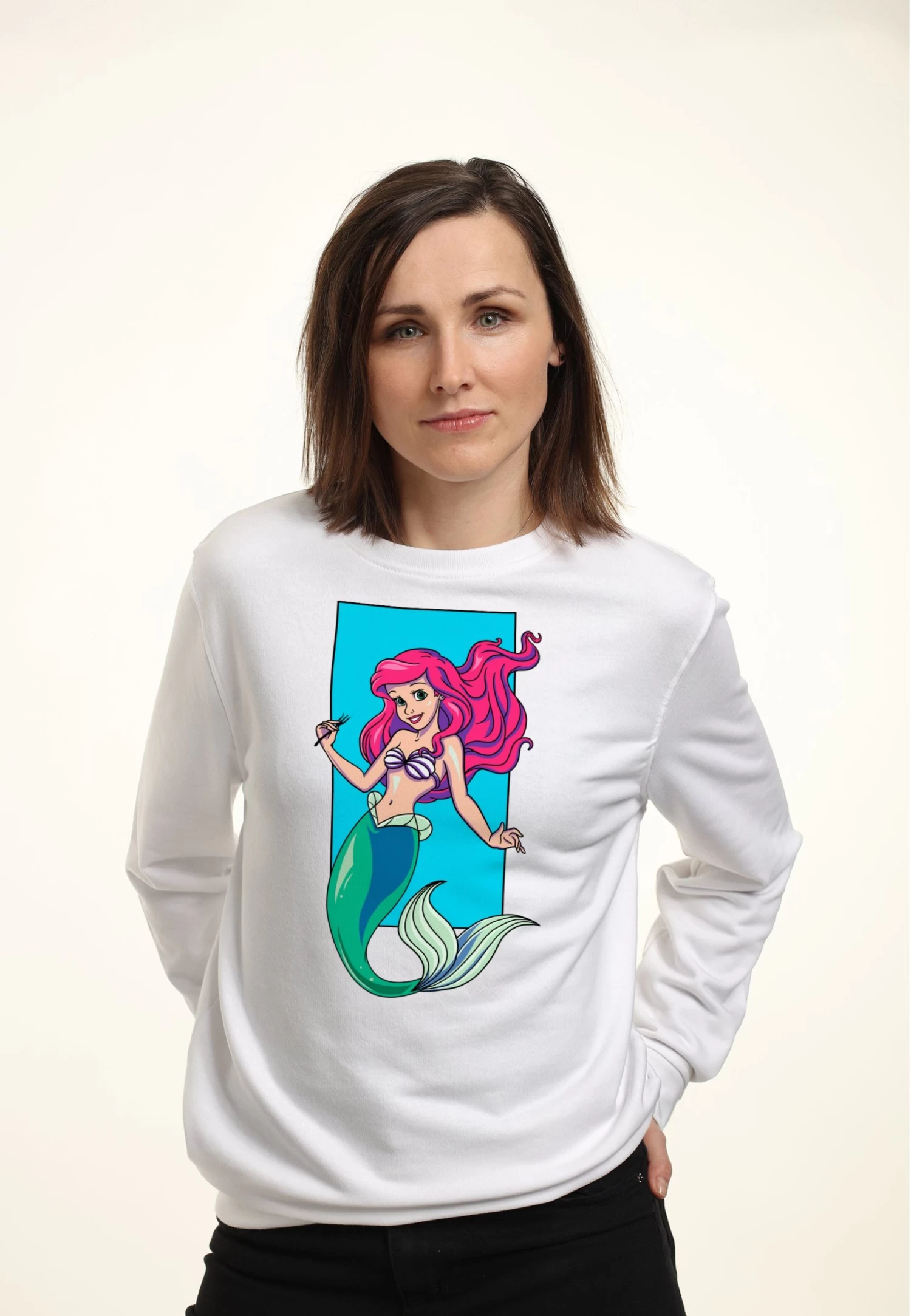 Disney The Little Mermaid Ariel Portrait - Sweater - White 3 Disney The Little Mermaid Ariel Portrait - Sweater - White - Afbeelding 3