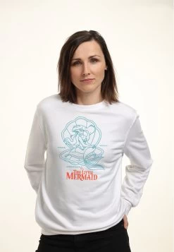 Disney The Little Mermaid Ariel Linework - Sweater - White -Mode Verkoop 2eeff30e62354fe58a86ce7777e7688a